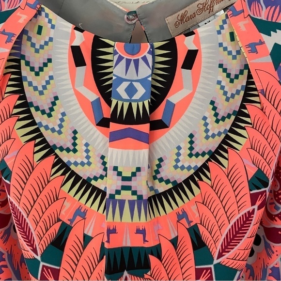 Mara Hoffman Orange Shift Dress in Jungle Trip Coral - Picture 5 of 16